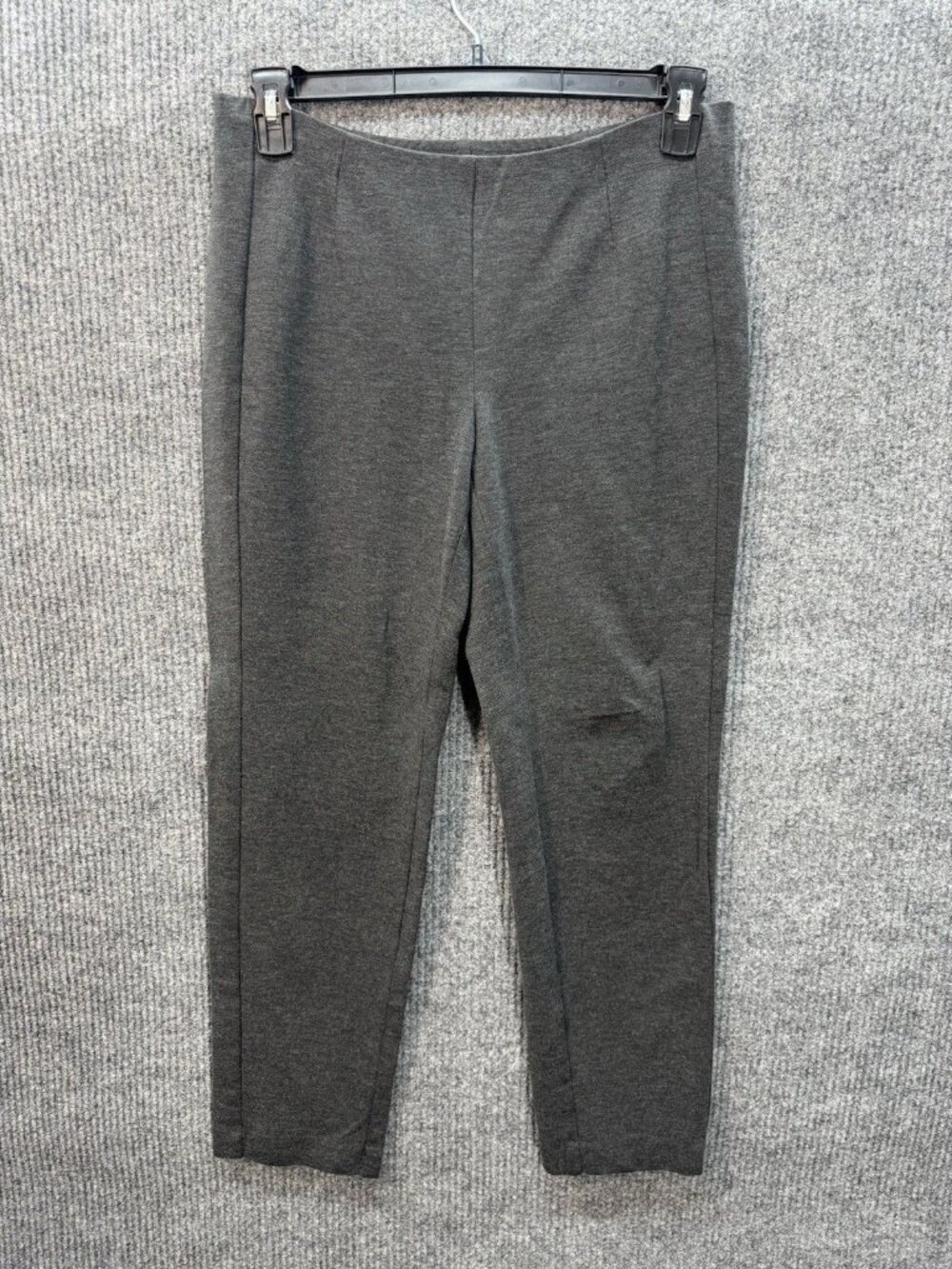 J. Jill Ponte Slim Leg Pants Womens Small Gray Heather Pull On High Rise Darts